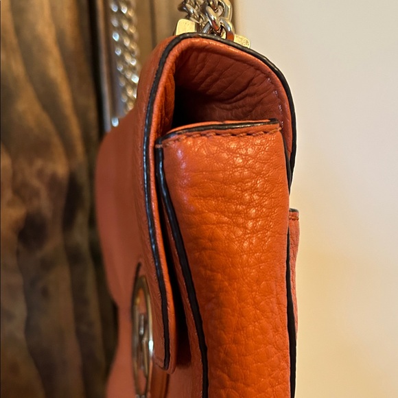Michael Kors Tangerine Crossbody Bag with Chain Strap - Picture 10 of 16